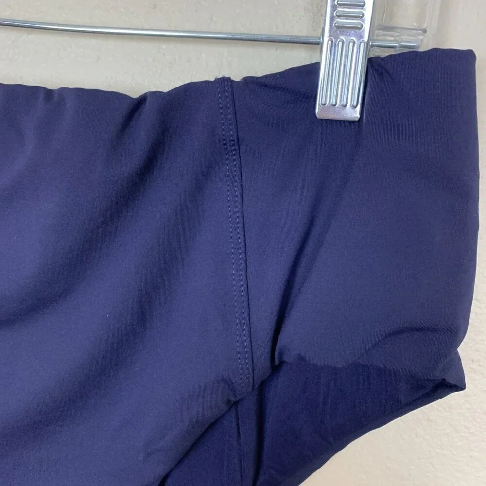 Andie Womens XXL NEW Swim Bikini High Waist Cheeky Bottom Navy Blue AB307